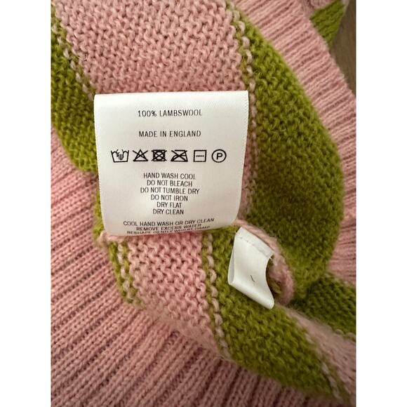 Molly Goddard Rose Striped Wool Sweater Sleeveless Vest I L - Picture 10 of 10